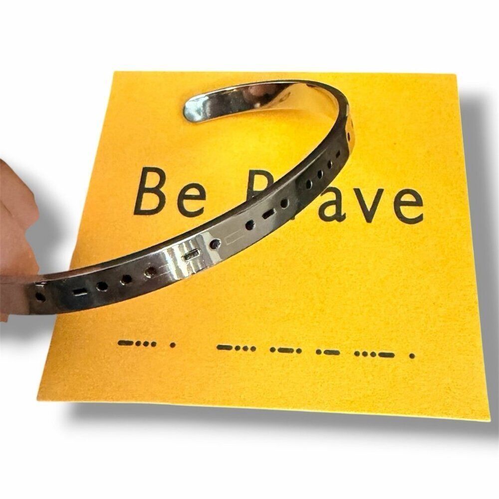 Be Brave Morse Code Bracelet